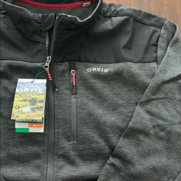 - NWTOrvis XXL Bonded mesh full zip jacket  Charcoal Red grey - Picture 10 of 12